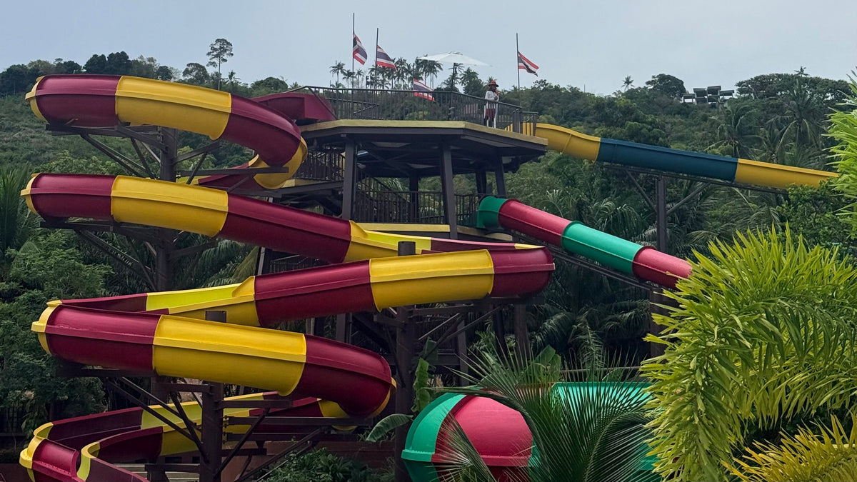 Samui water park colourful waterslide