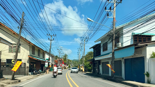 Driving on a Koh Samui road
