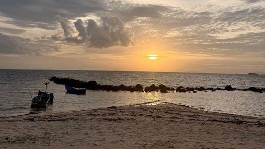 Sunset over Taling Ngam beach from Island View Restaurant